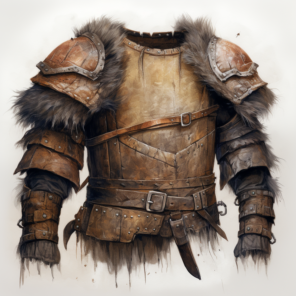 Armor made of hide and fur