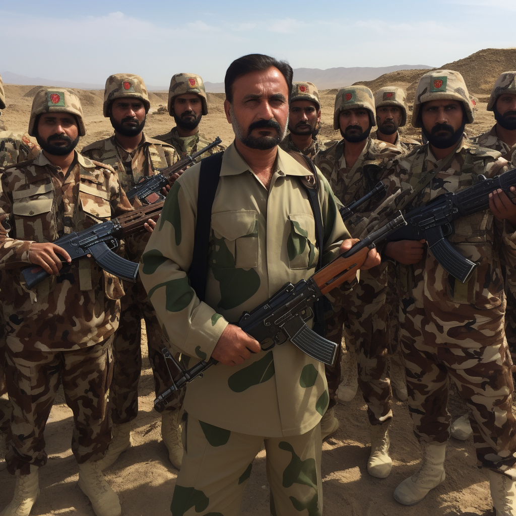 Pakistani Army Chief Training Militants in Pathani Suits