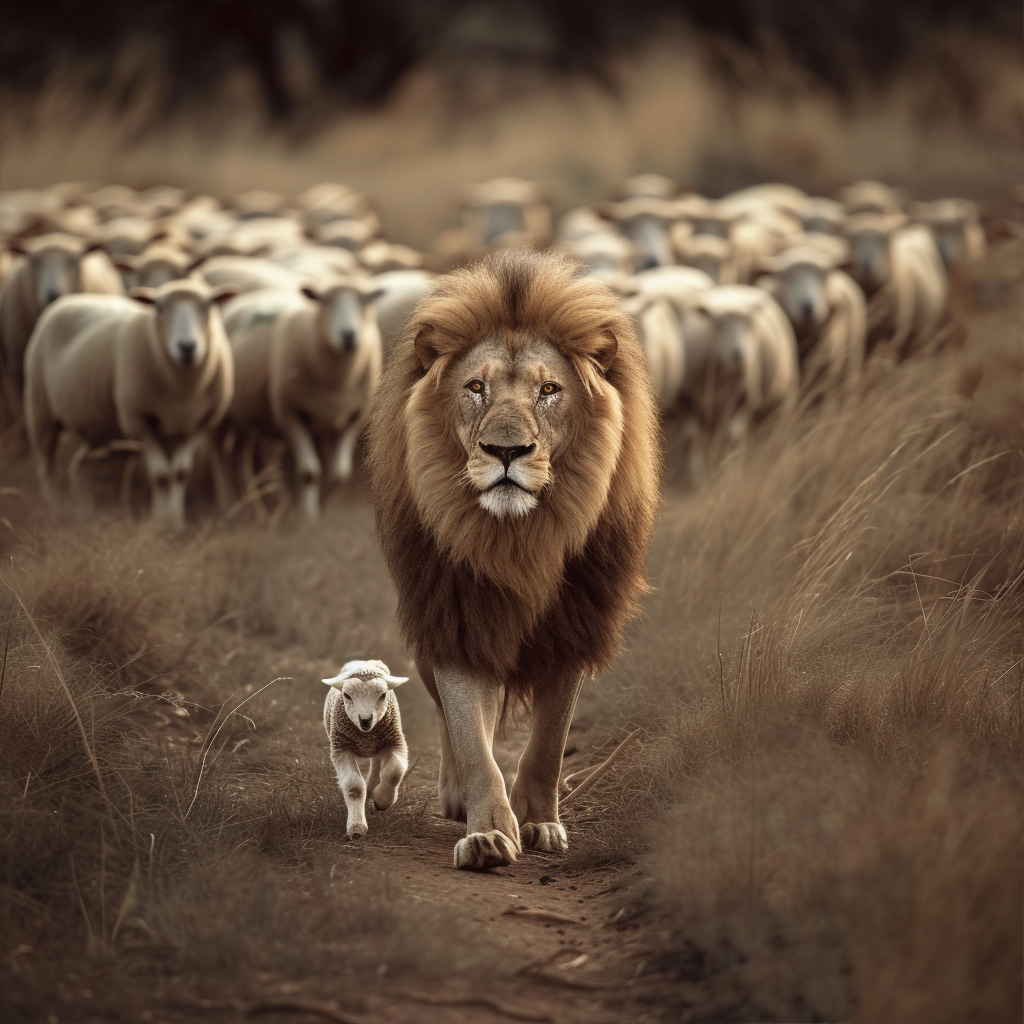 Battle between Sheep and Lions