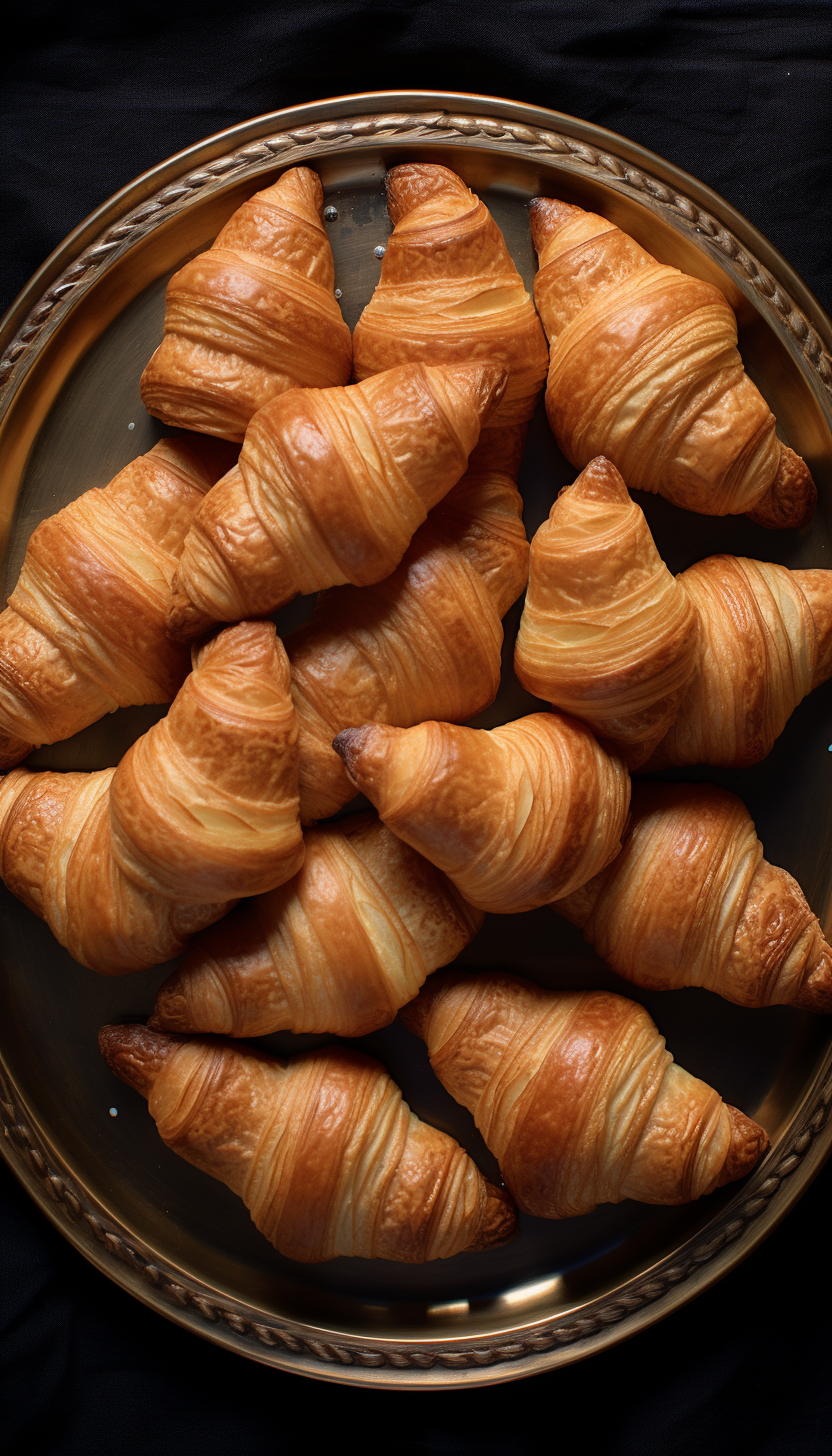 Plate of Delicious Croissants