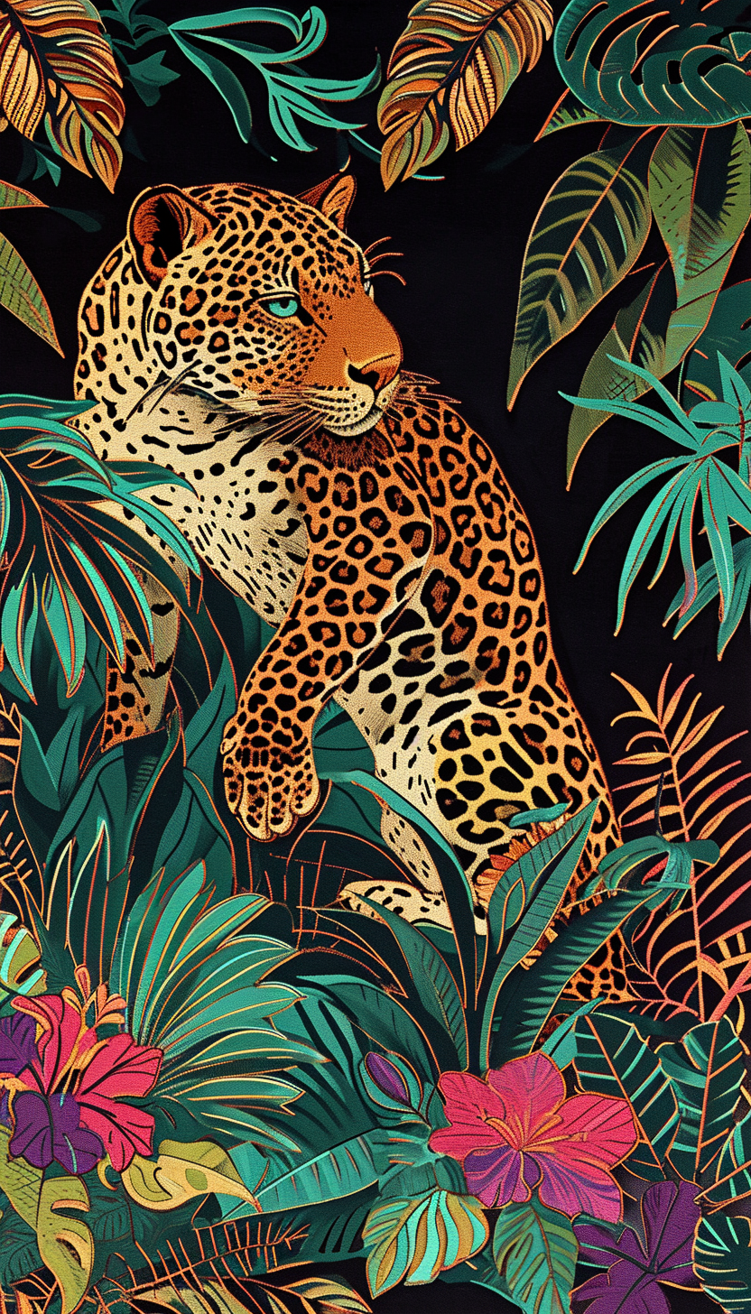 Art Deco Panther Leopard Print