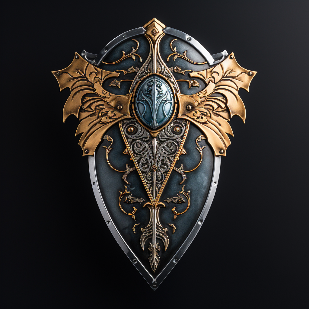 Beautifully Designed Art Deco Sword and Shield