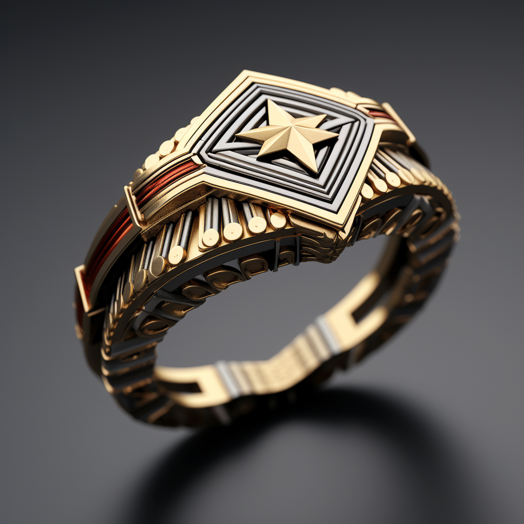 Realistic Art Deco Wonder Woman Ring