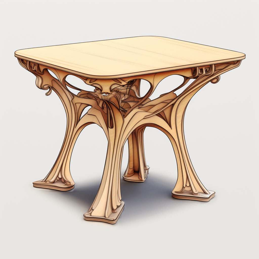 Art Nouveau Table with CNC Router