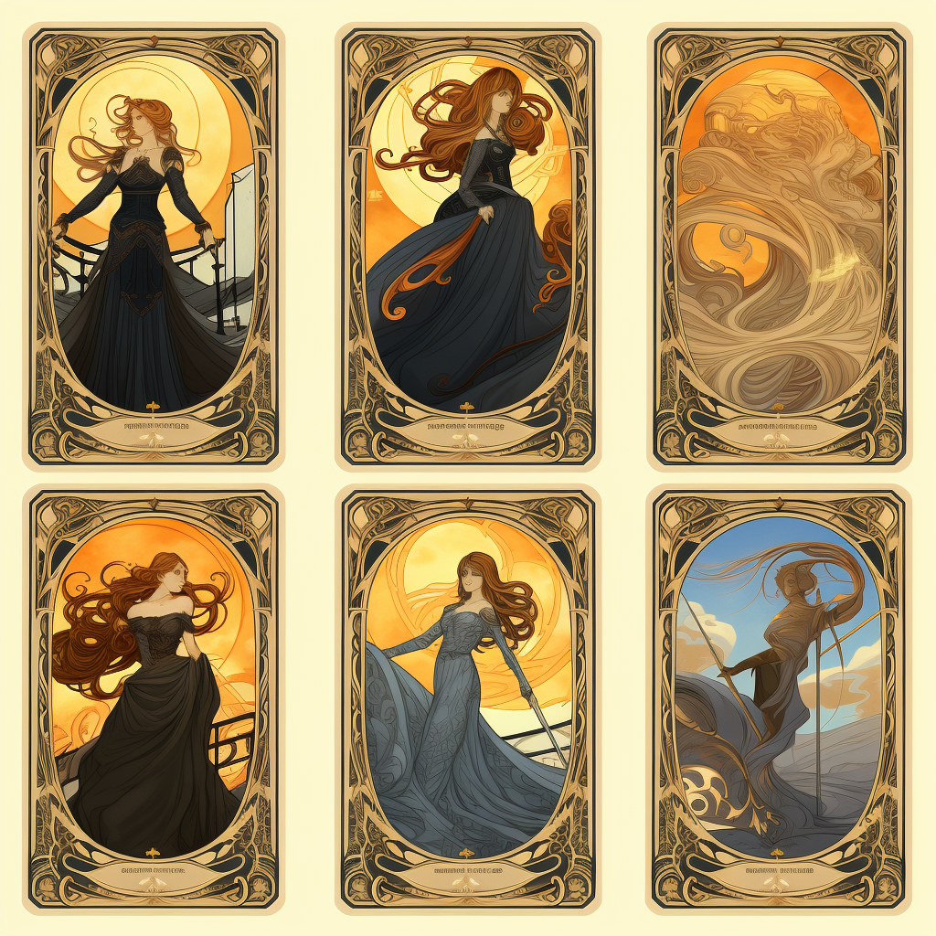 Art Nouveau Tarot Card