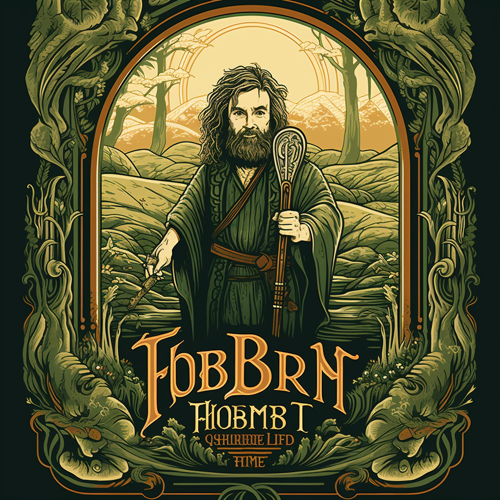 Art Deco inspired Hobbit concert poster