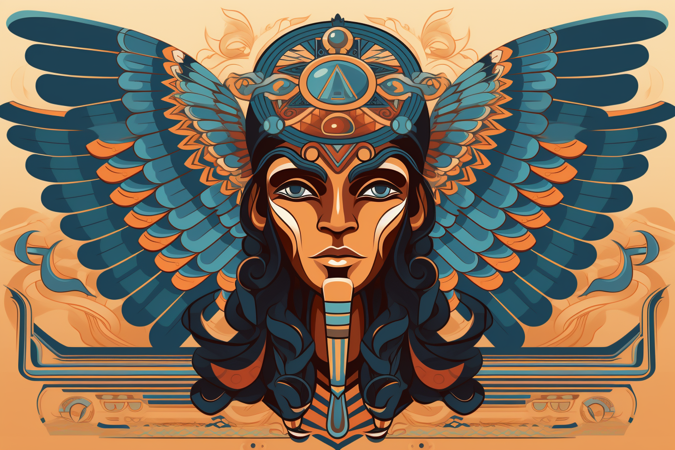 Mythological Sphinx with Art Deco Style