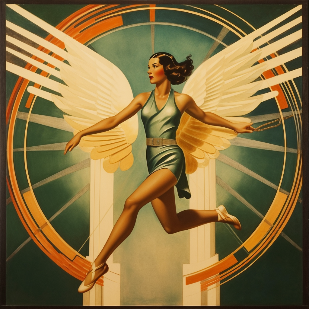 Stunning Art Deco Winged Angels