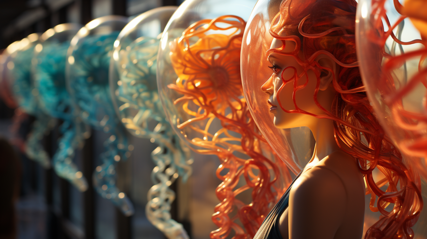 Hyper-realistic artificial wombs with vibrant colors