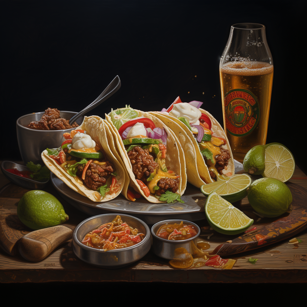 Mouthwatering Asada Tacos and Refreshing Beer