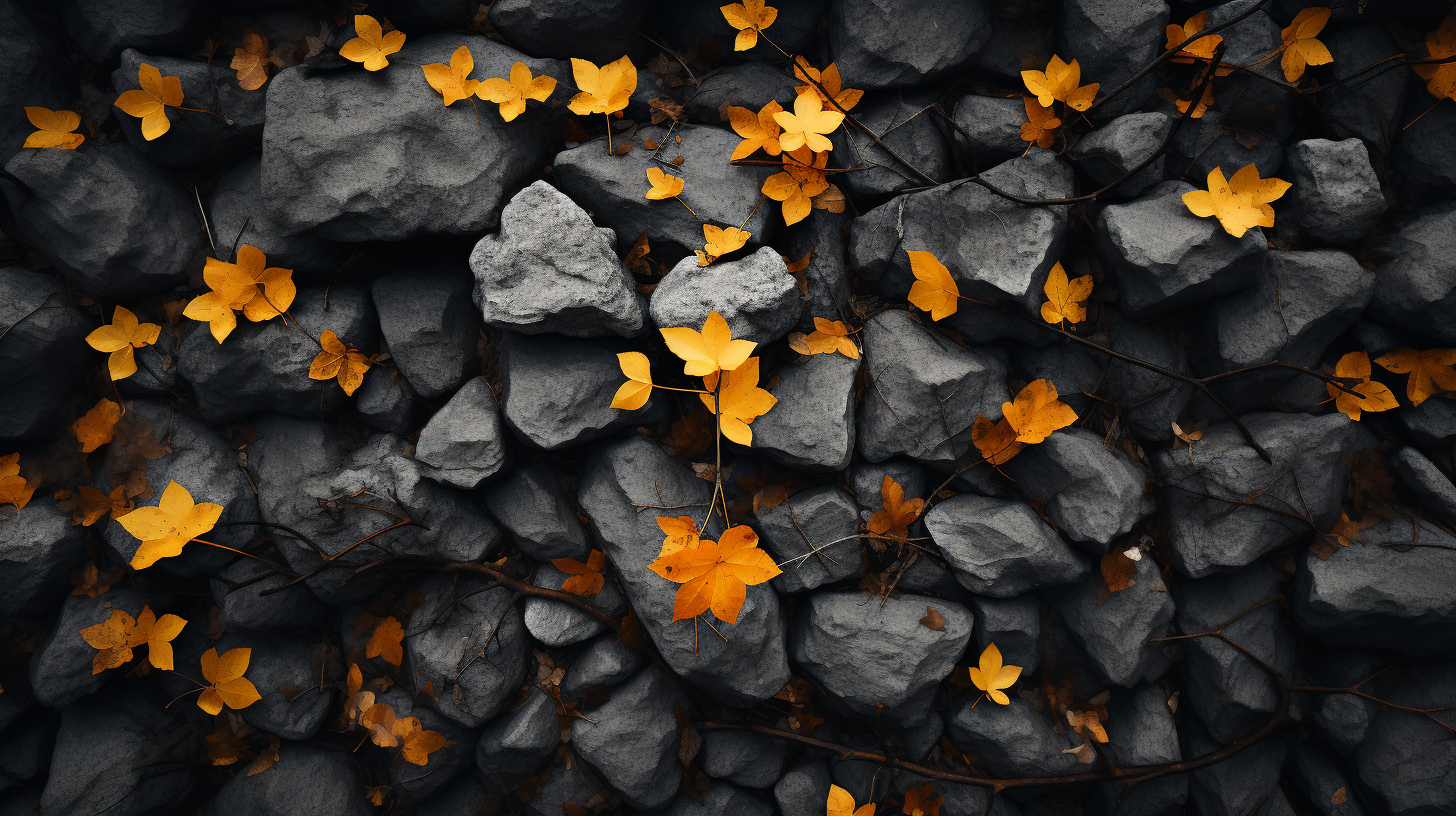 Overhead view of vibrant autumn leaves in Asheville