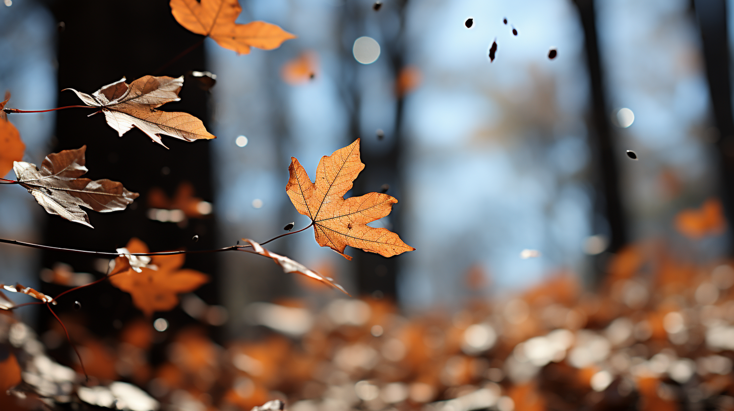 Vibrant autumn leaves in Asheville