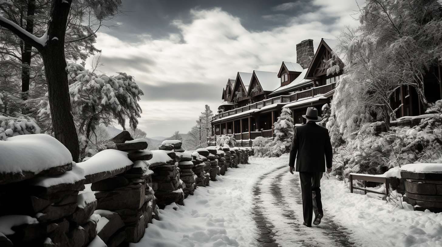 Snowy mountains at Asheville Mountain Resort