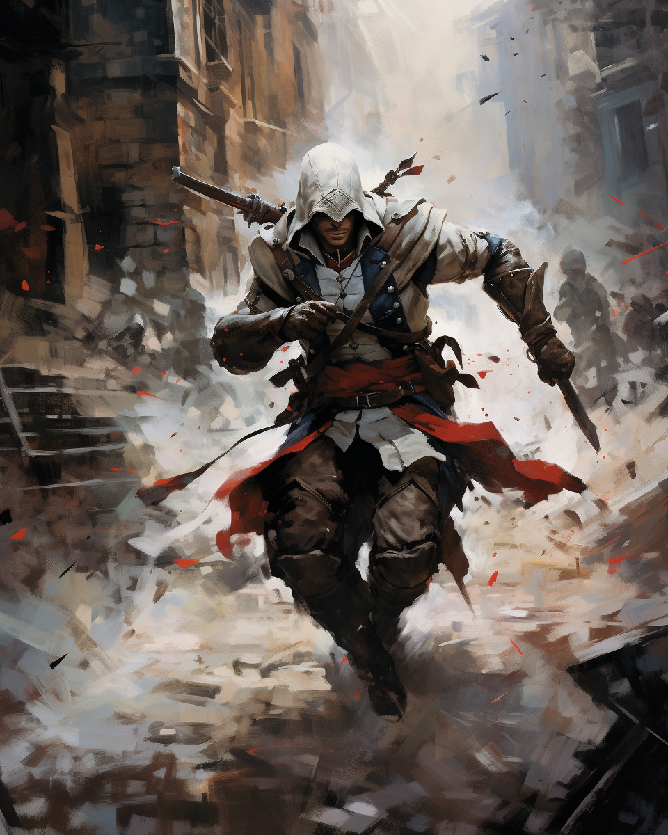 Ashley Wood Assassin's Creed Painting in Action