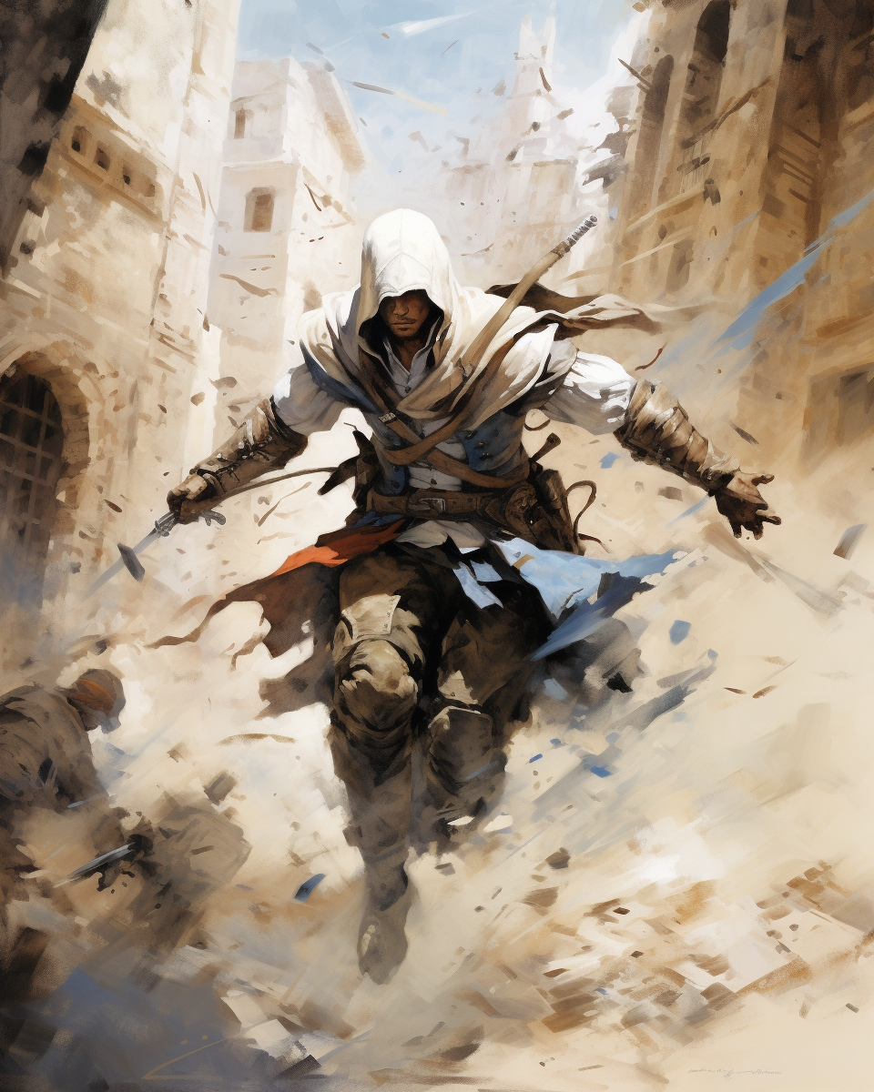 Assassins Creed painting by Ashley Wood