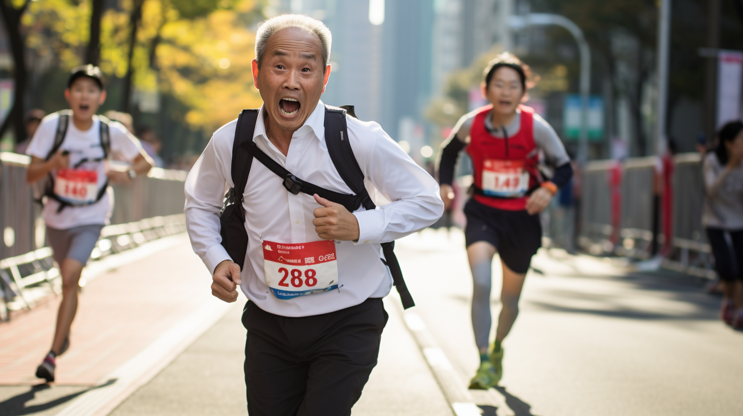 Man in marathon attire with number 52