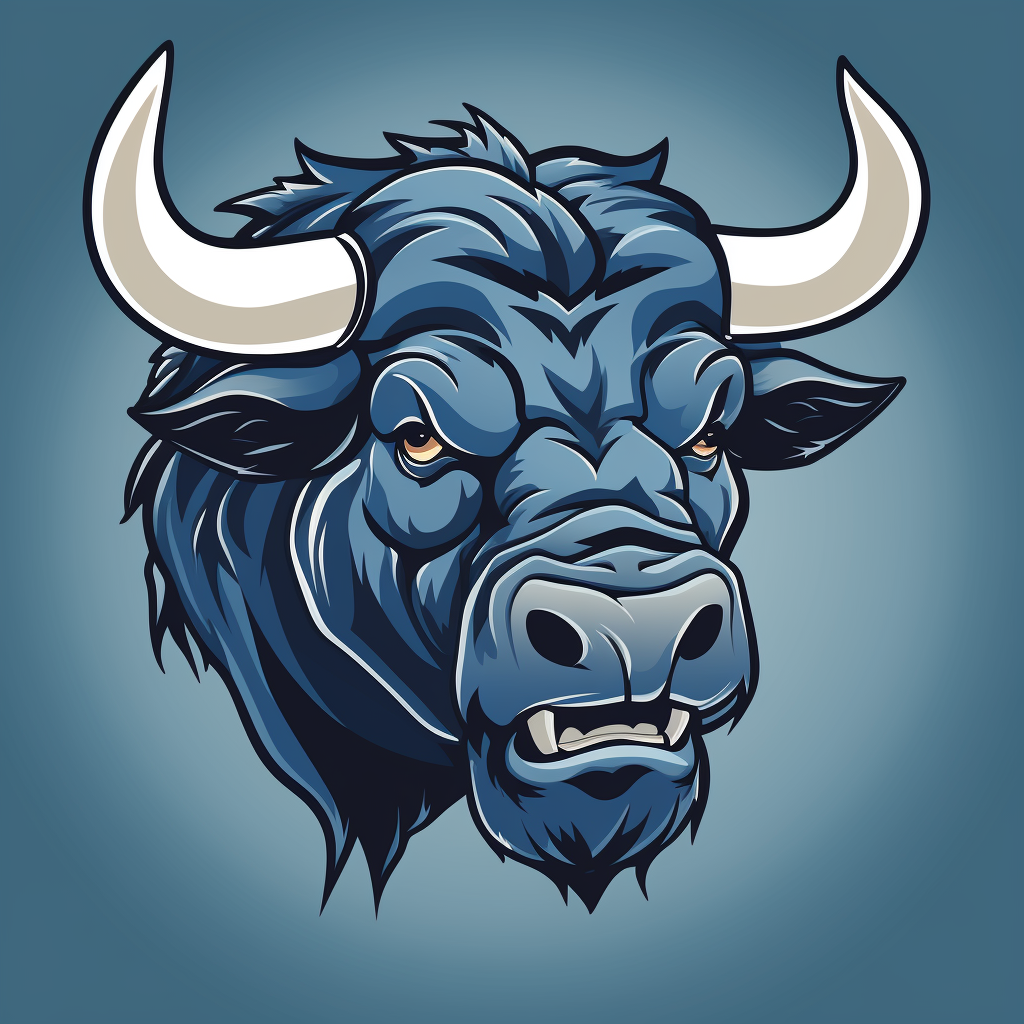 Cartoon Asian Buffalo Logo