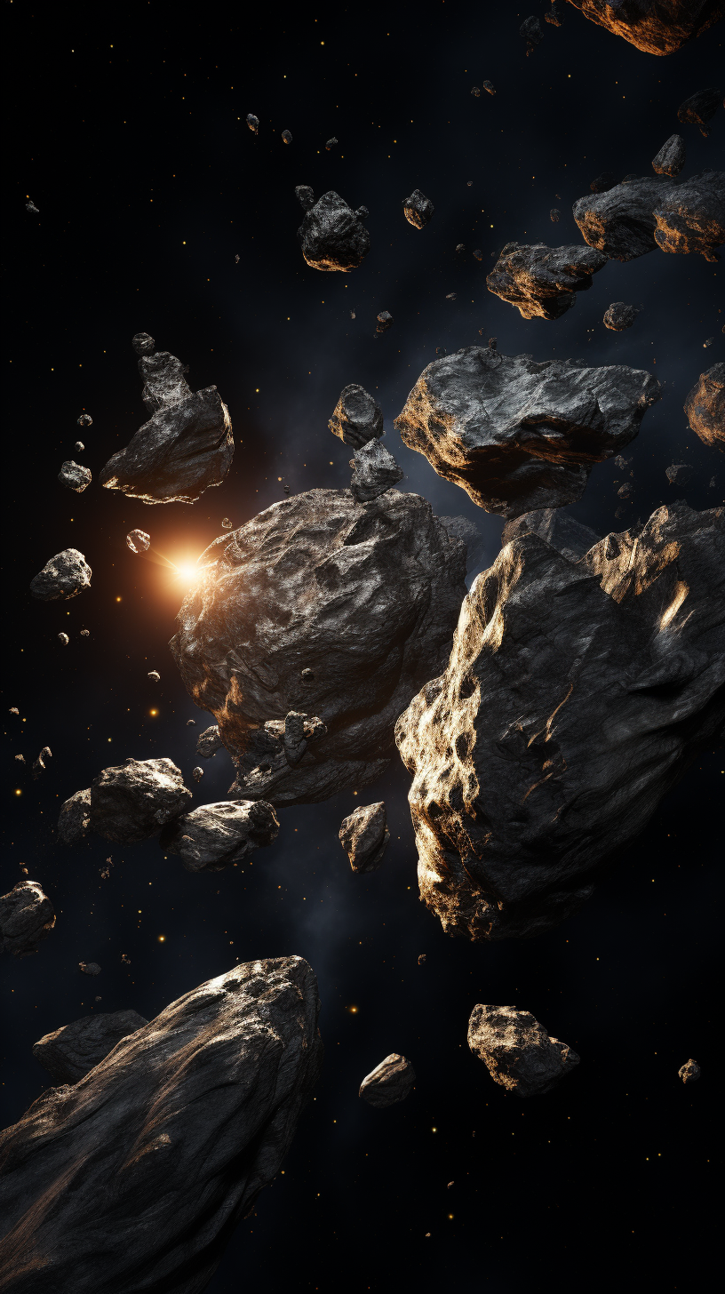 Stunning hyperrealistic asteroid belt in UHD