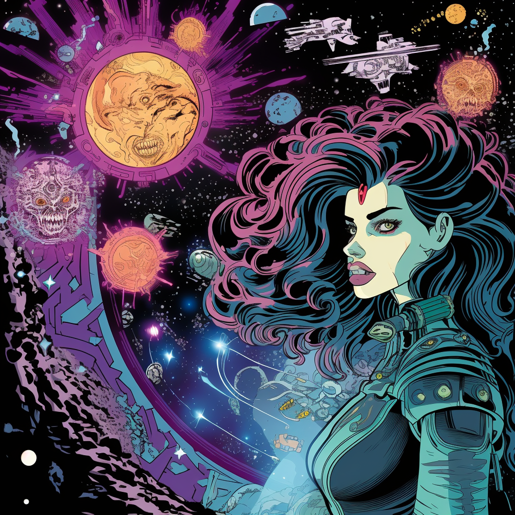 Asteroid Space Pirate Princess Comic Panels