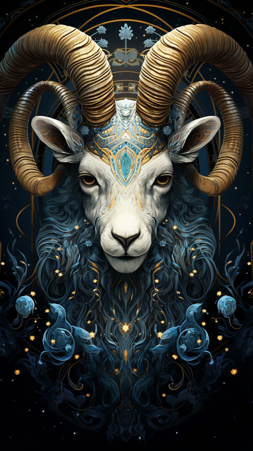 Aquarius zodiac sign illustration