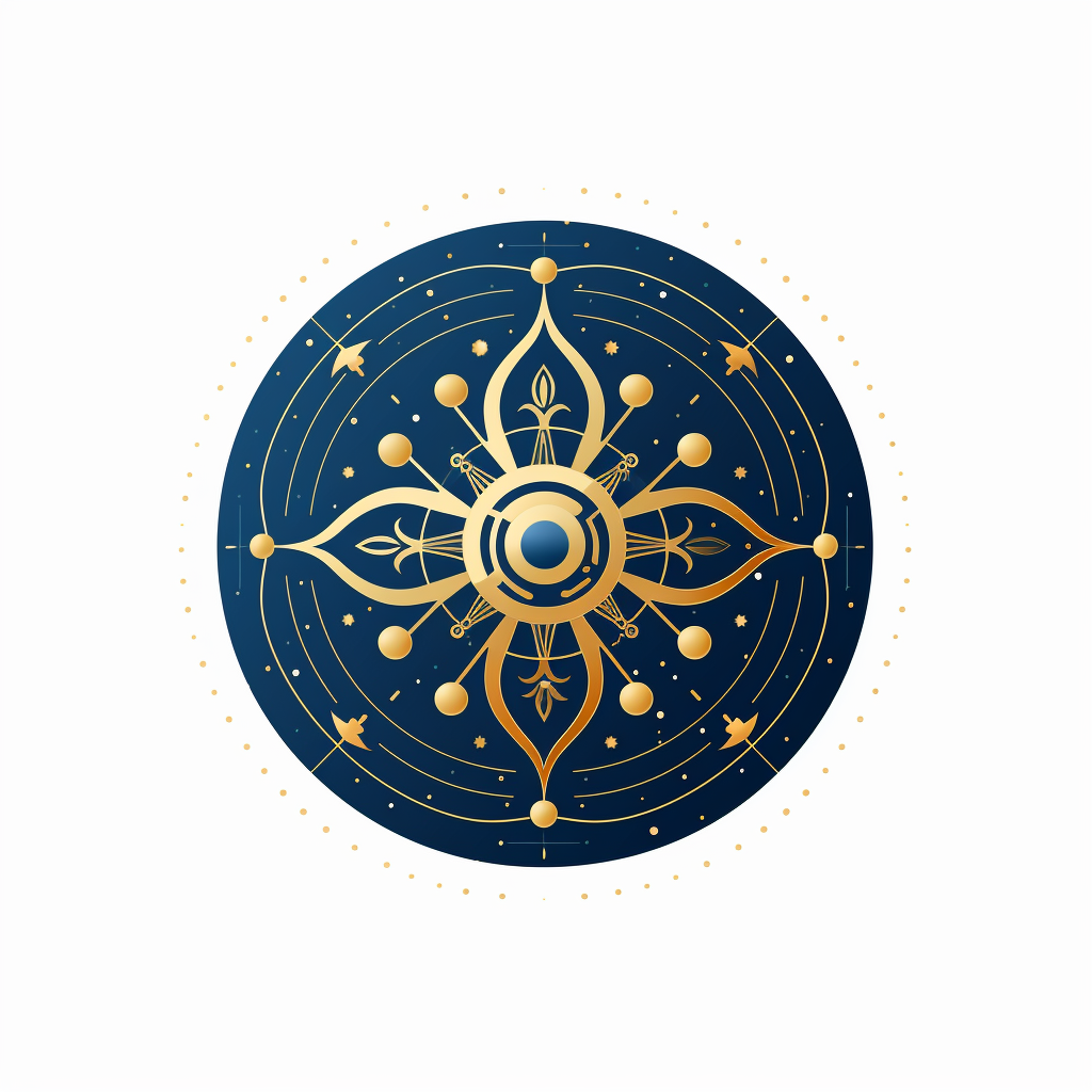 Logo depicting astrology and genetics fusion