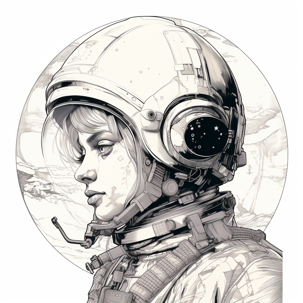 Astronaut and Alien Reflecting in Visor