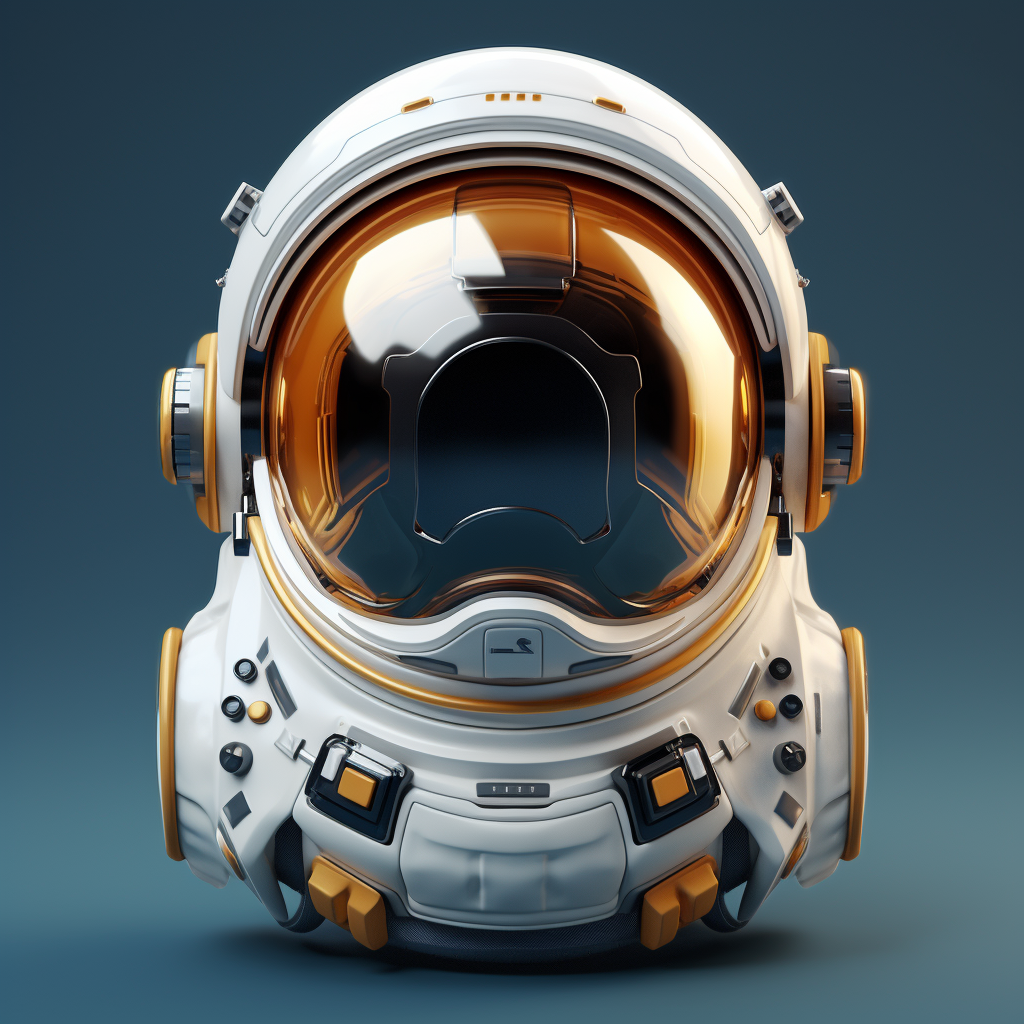 Detailed 8k Realistic Astronaut Helmet Icon