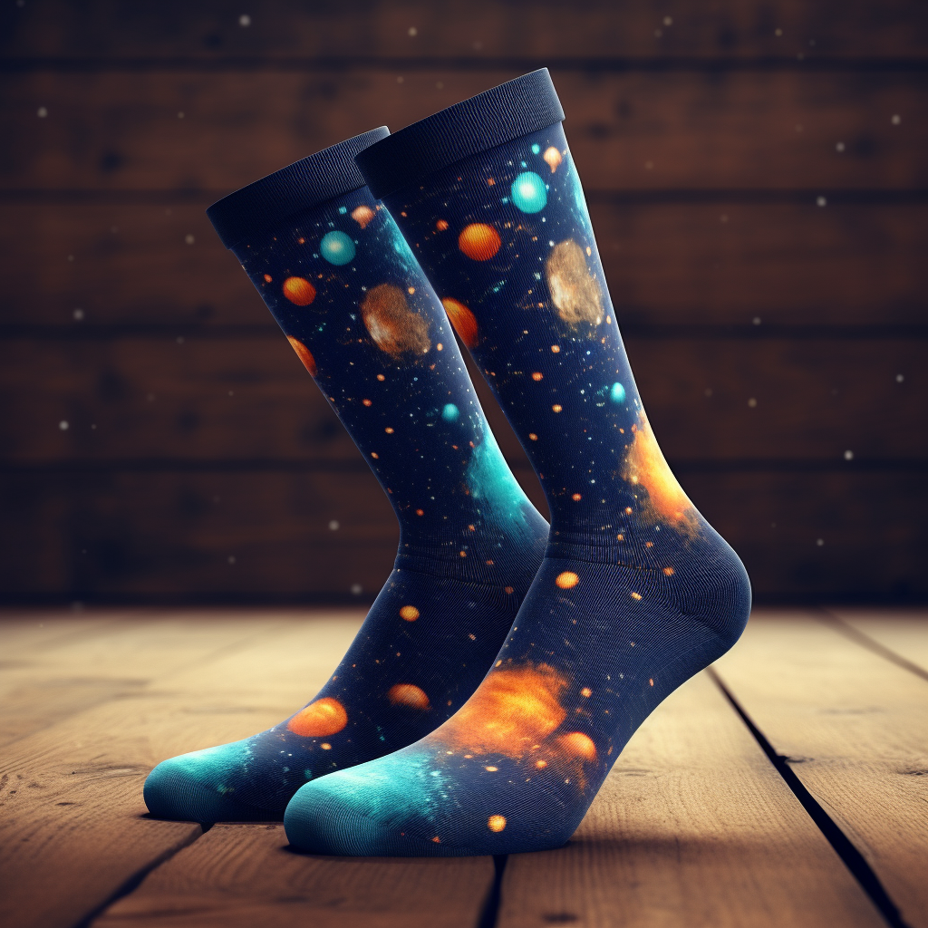 Astronomy Socks Mockup