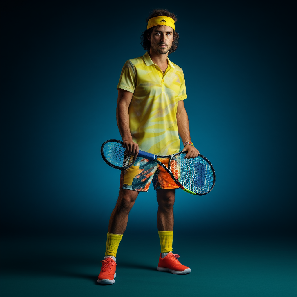 Man athlete in padel clothing