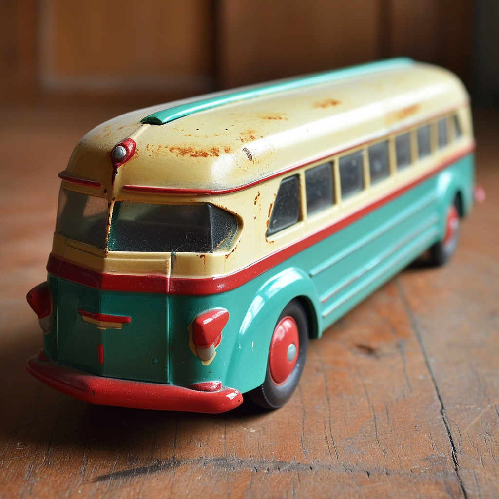 Atomic Age Passenger Bus Toy