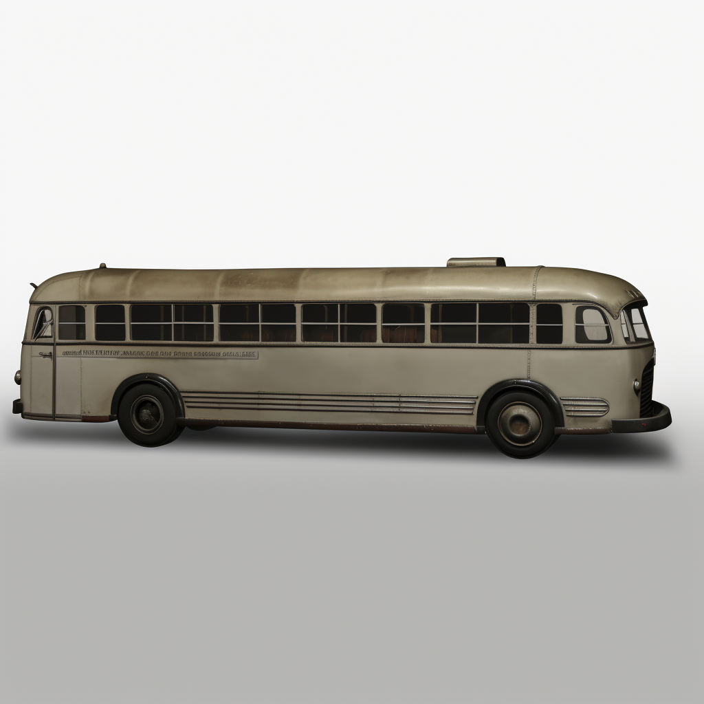 Vintage Atomic Age Toy Passenger Bus Profile