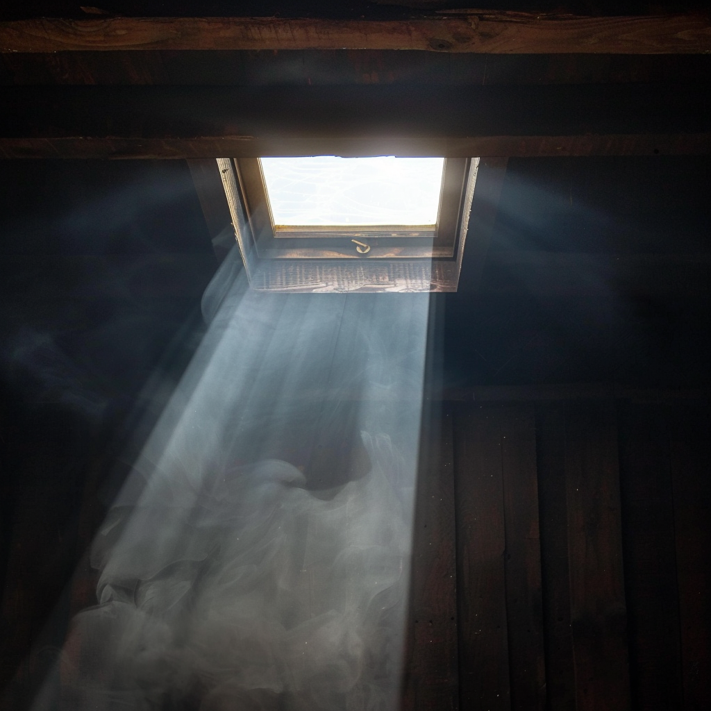 Light shining through octagonal window