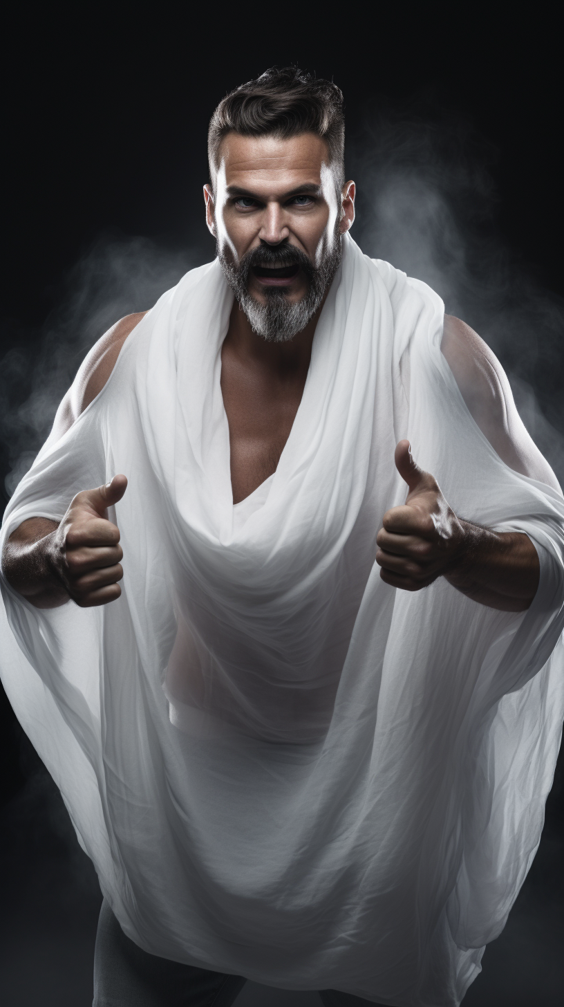 Attractive Muscular Man Costume Ghost