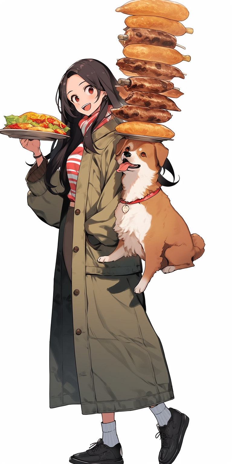 Attractive woman holding appetizing waffledog