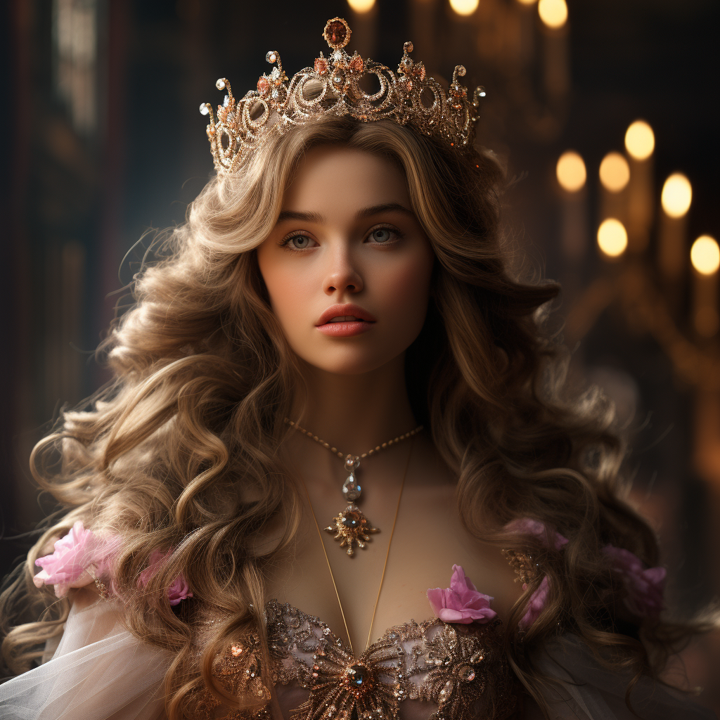 Gorgeous princess with a crown