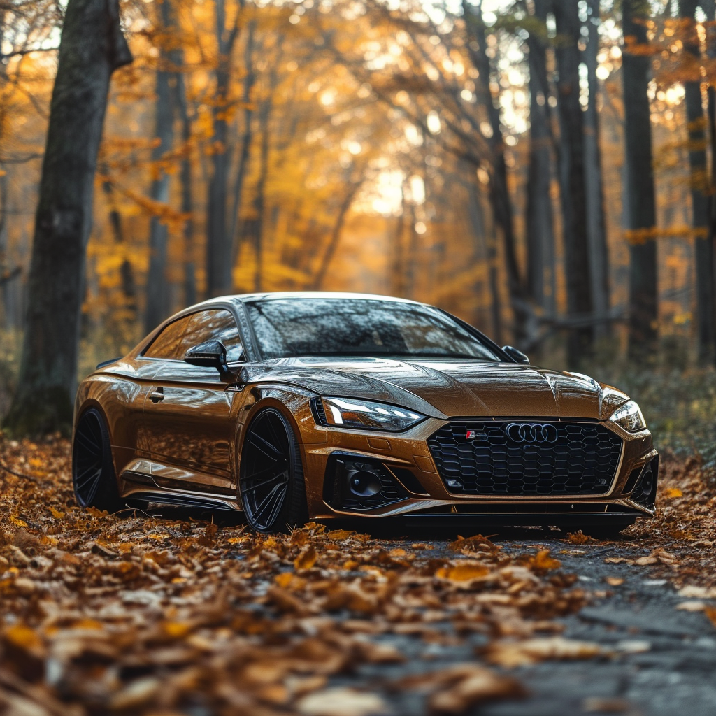 Audi S5 with Bottle of Scotch