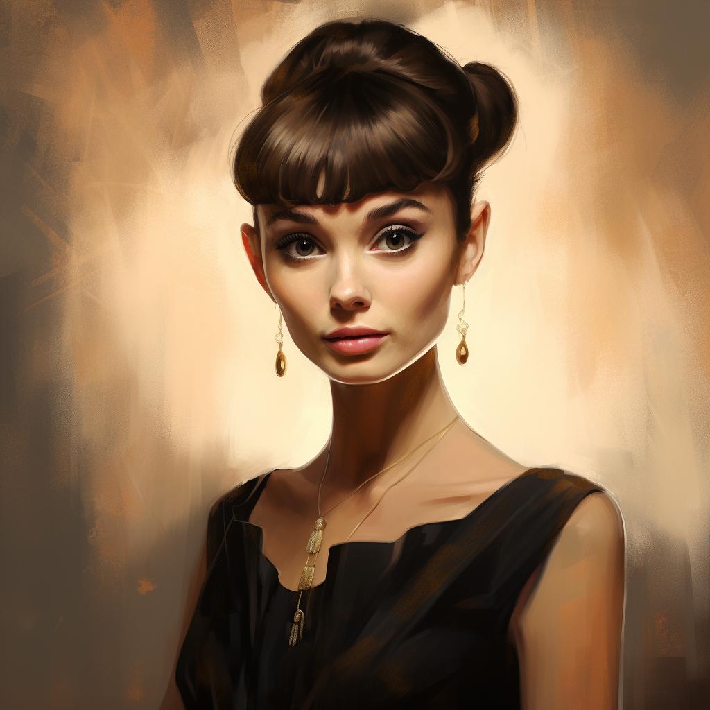 Audrey Hepburn portrait in Bram Reijnders style