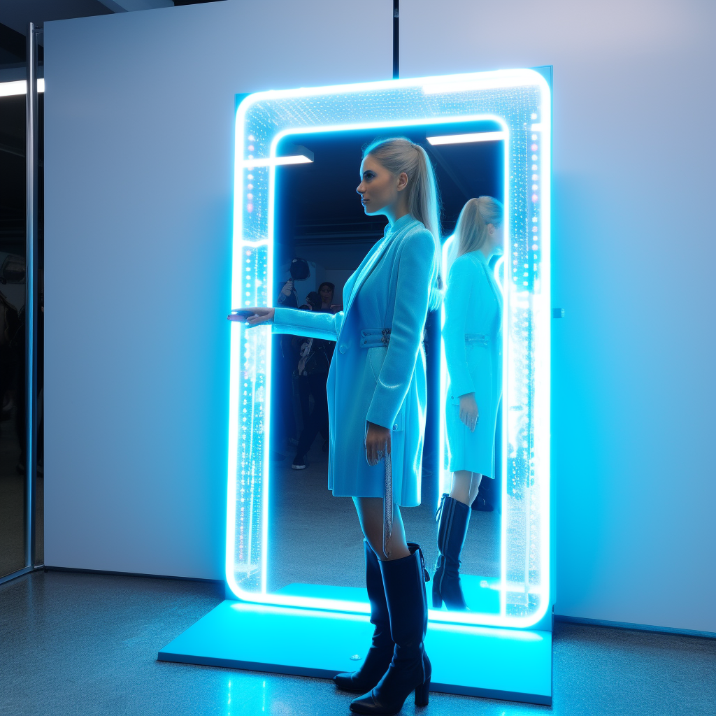 Blue LED Full Body Mirror