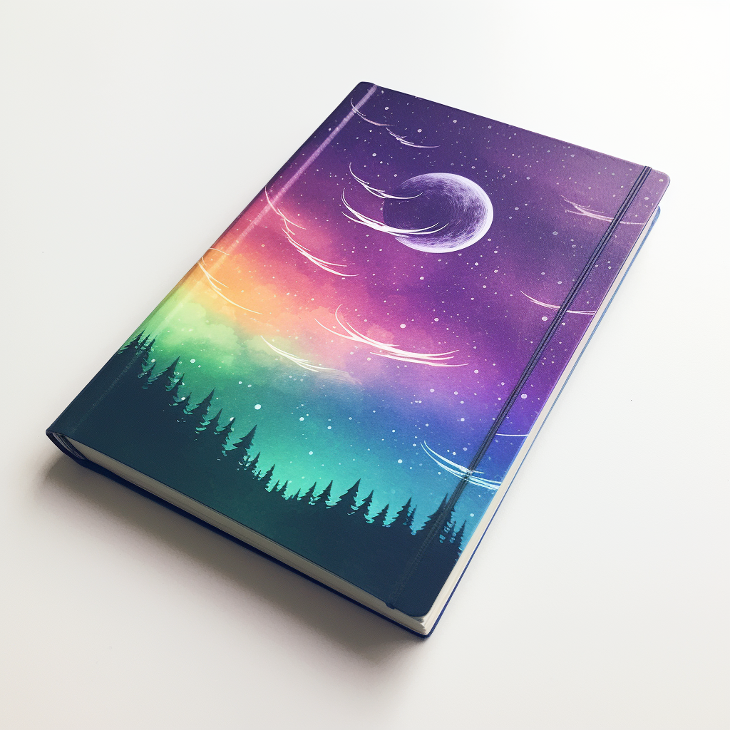 Aurora Borealis Booklet Cover on White