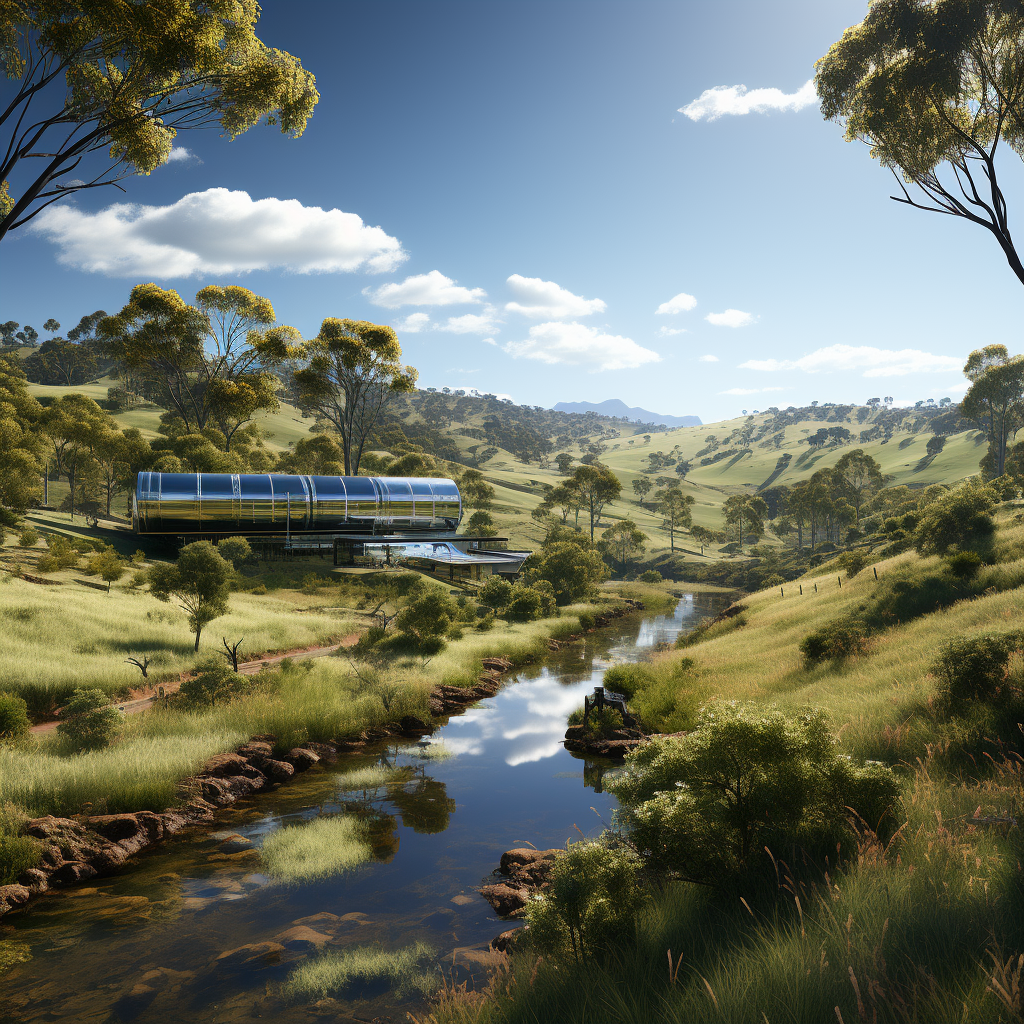 Battery Energy Storage System in Green Farm Landscape