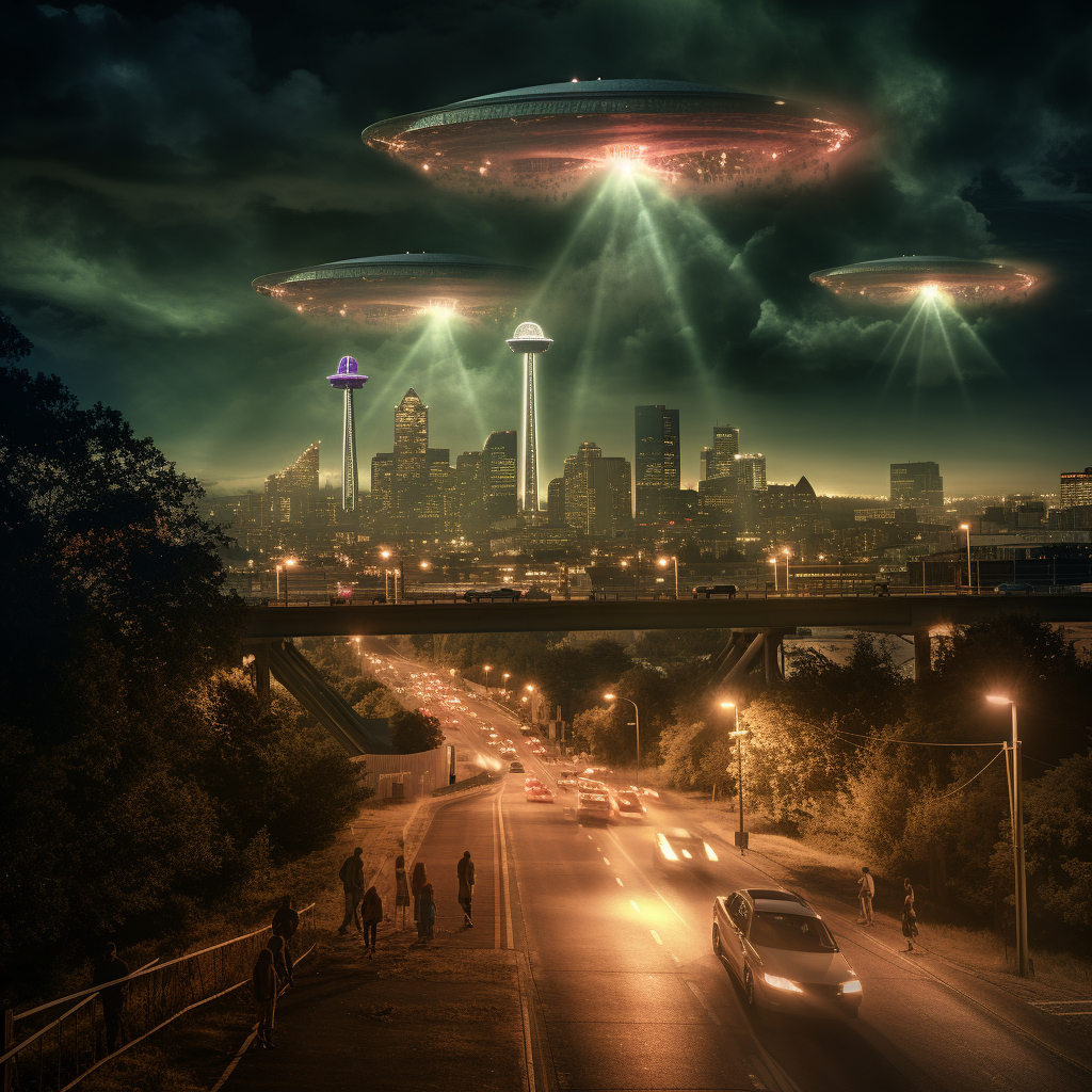 Invasion of Austin Texas by Tripods, Aliens, and Flying Saucers