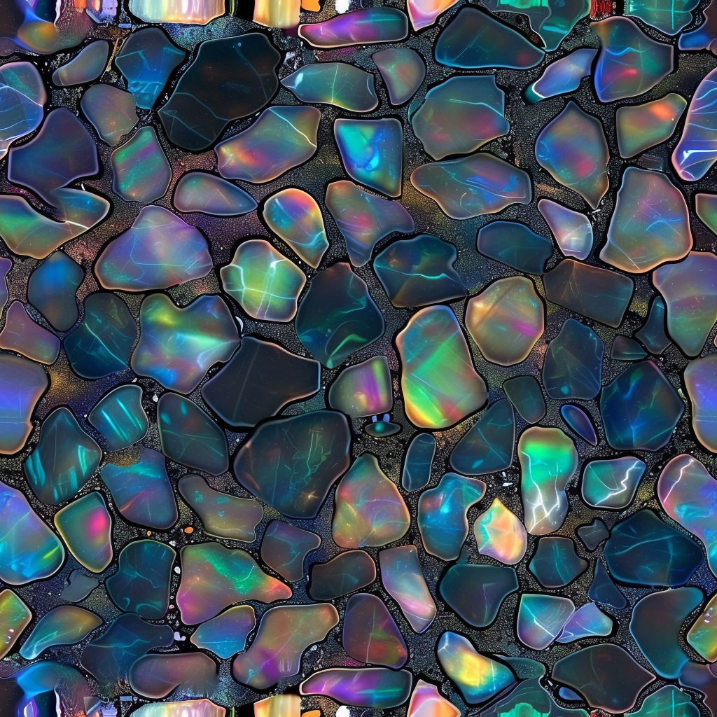 Realistic Australian Black Opal Pattern