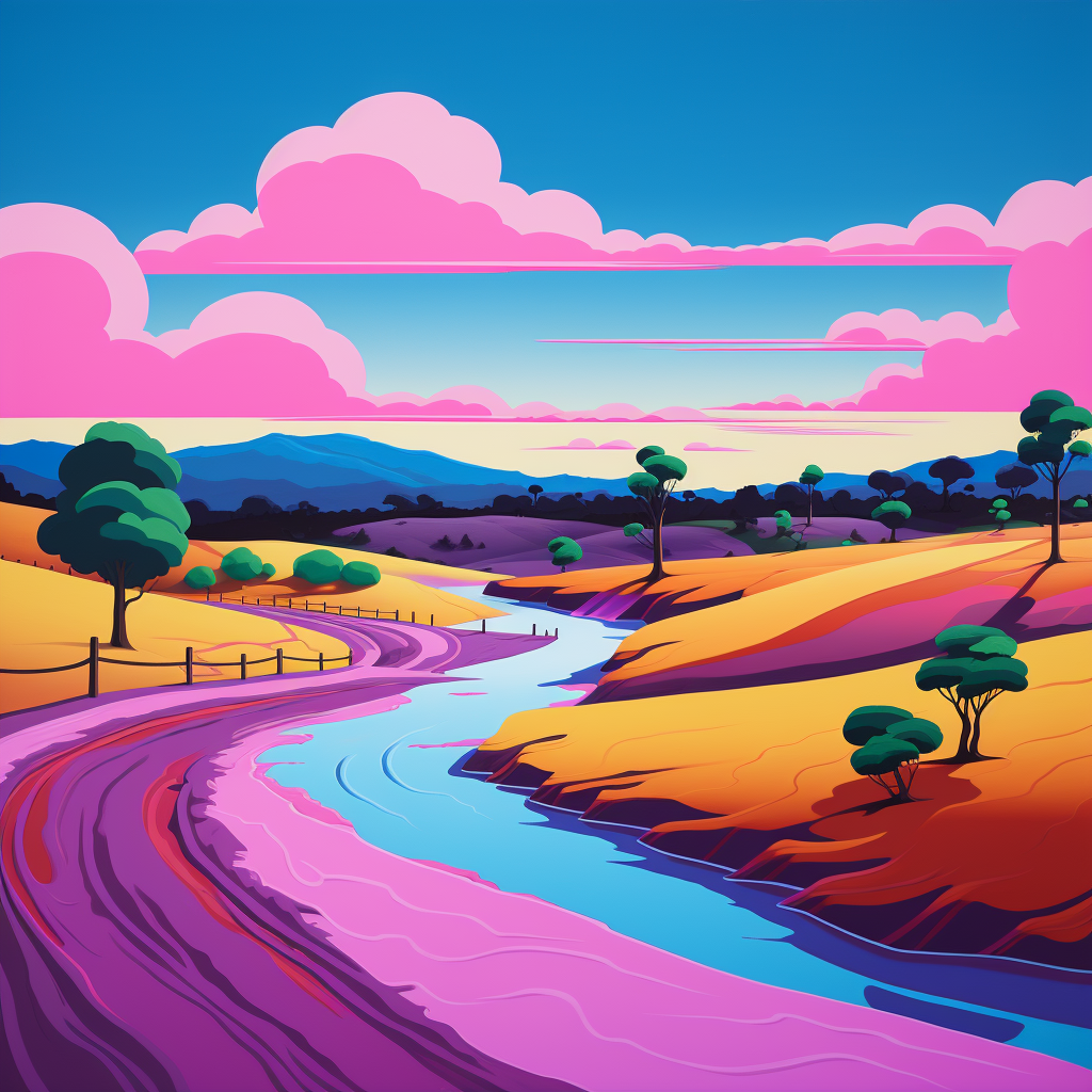 Australian Landscape Art in Martin Style