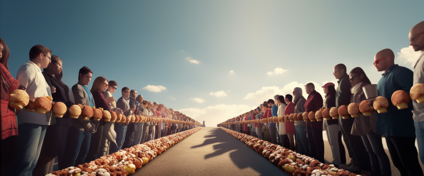 Australian people eating fried chicken line