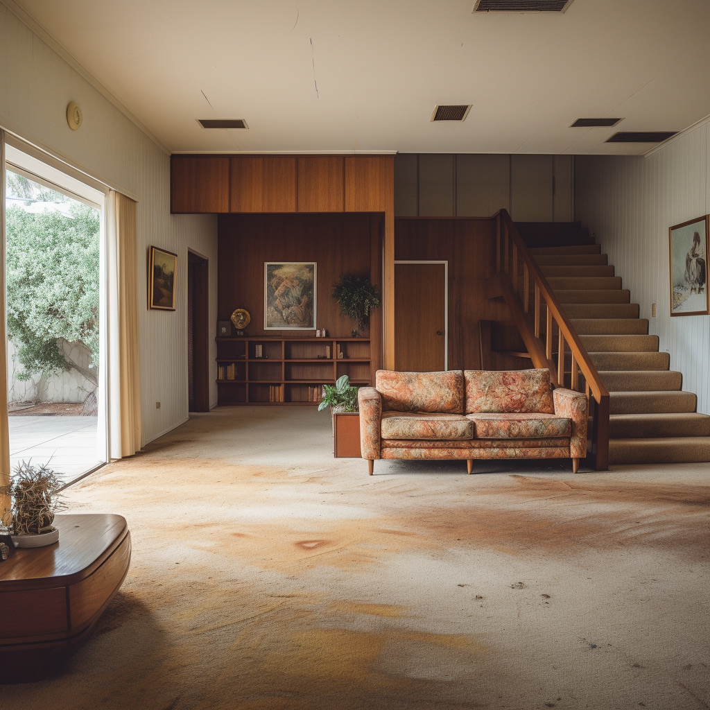 Empty 70s Australian House Interior