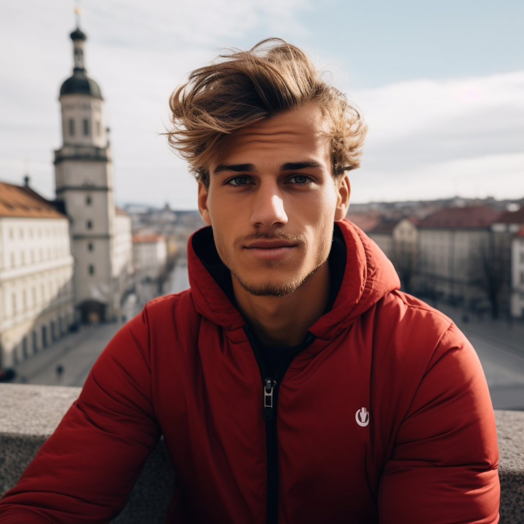 Austrian soccer player on romantic date