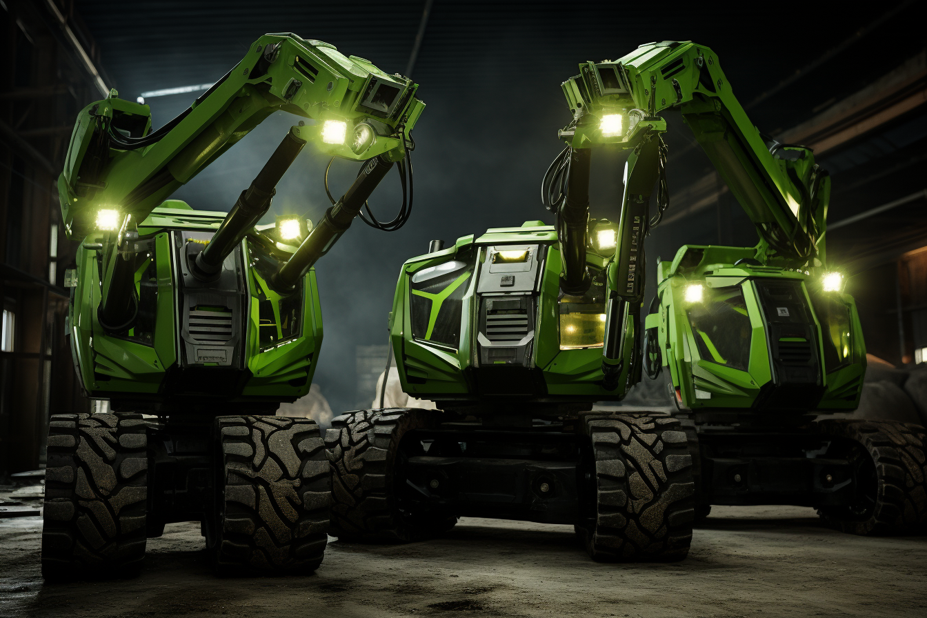 Green Autobot Constructicons in Robot Form