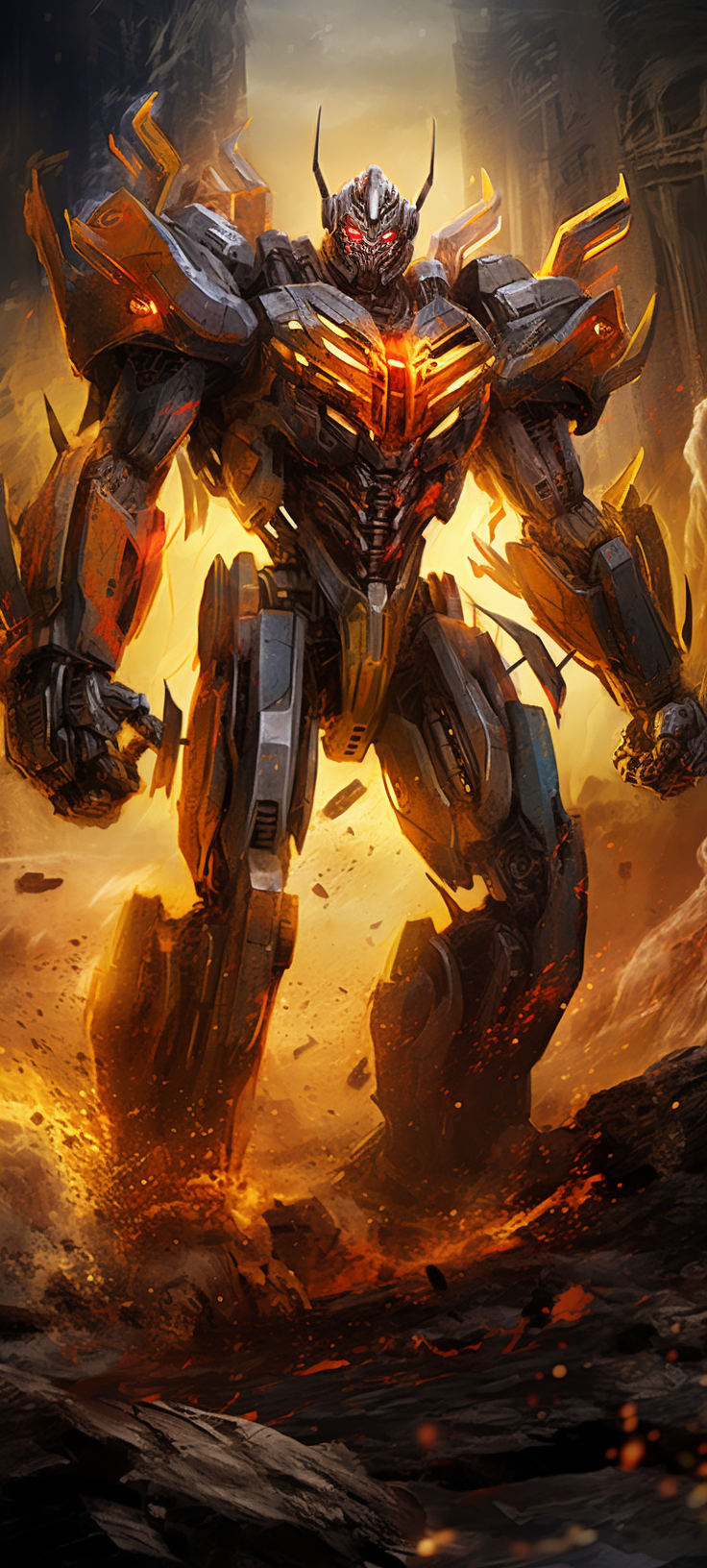 Autobot in an epic illustration