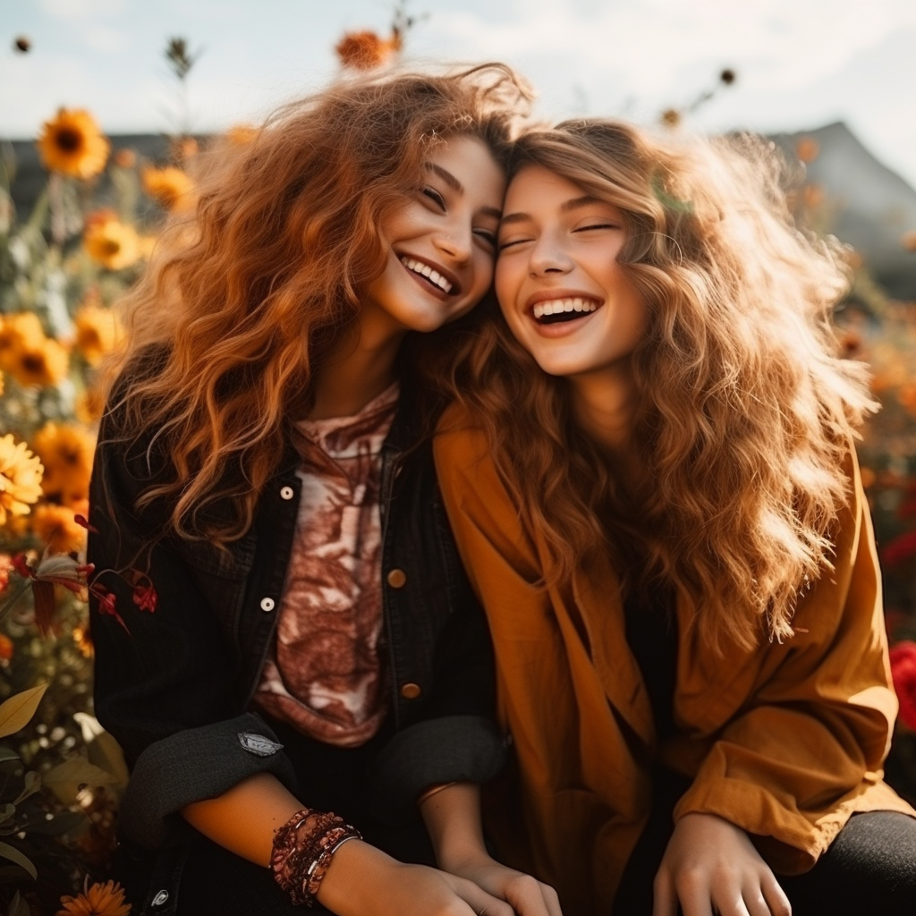 Happy photo of Pamela & Riley enjoying autumn vibes