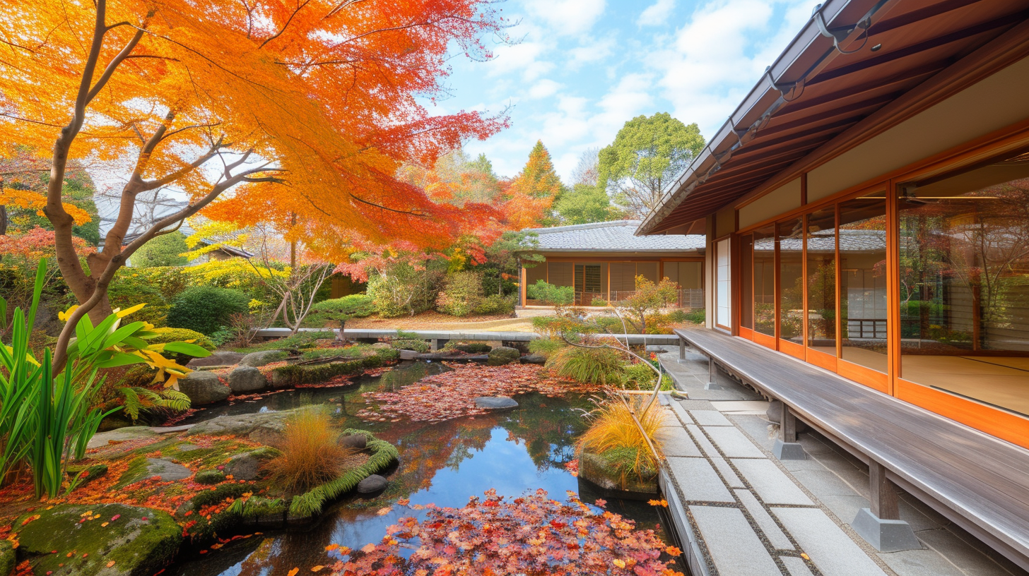 Autumn Leaves Garden in Shoin Style